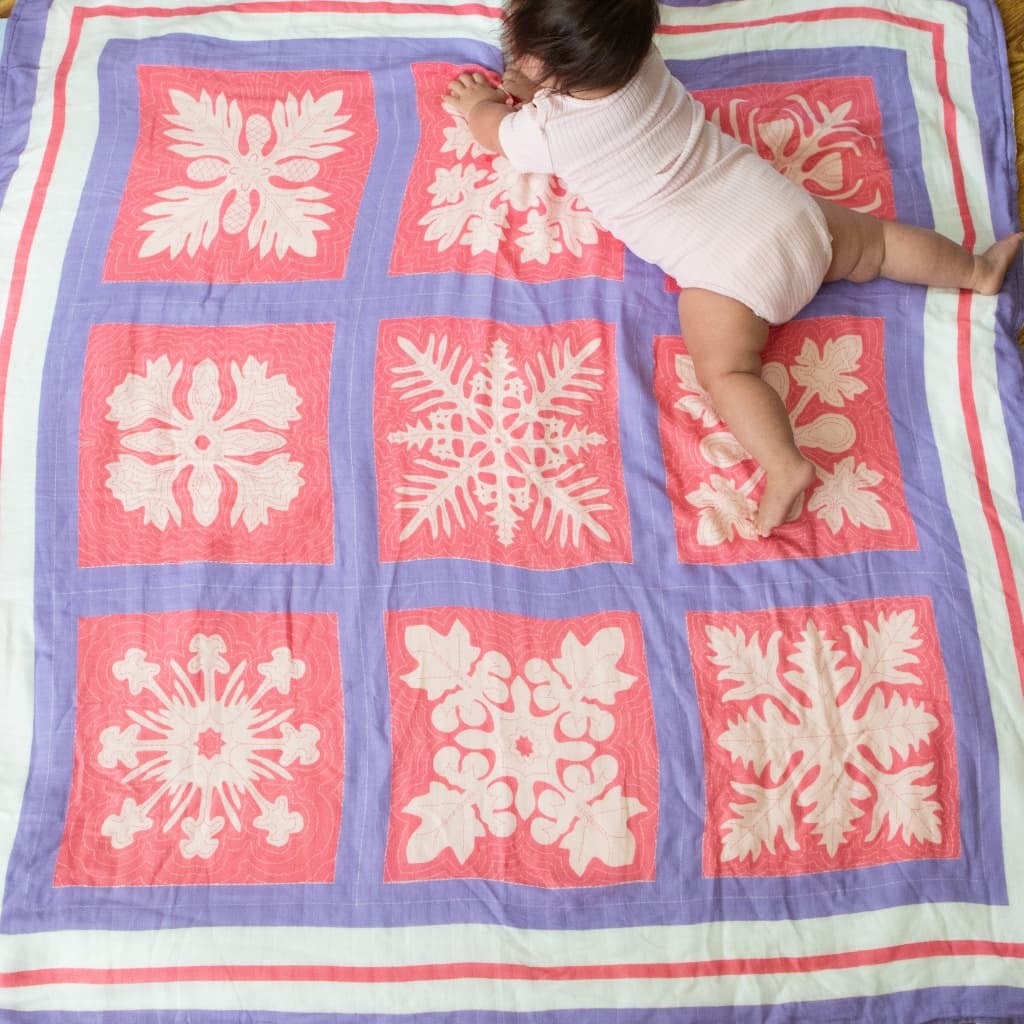 Coco Moon Muslin Quilt Blanket